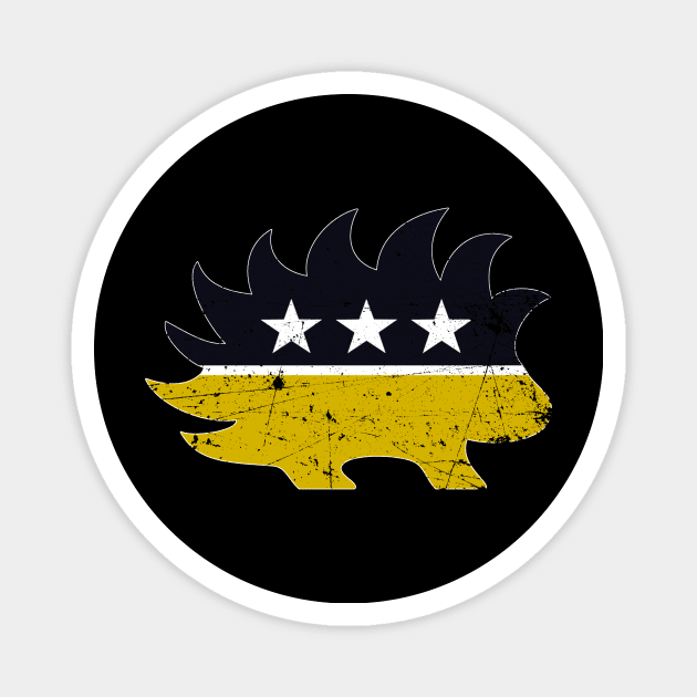 Ancap Libertarian Porcupine - Vintage Magnet by The Libertarian Frontier 